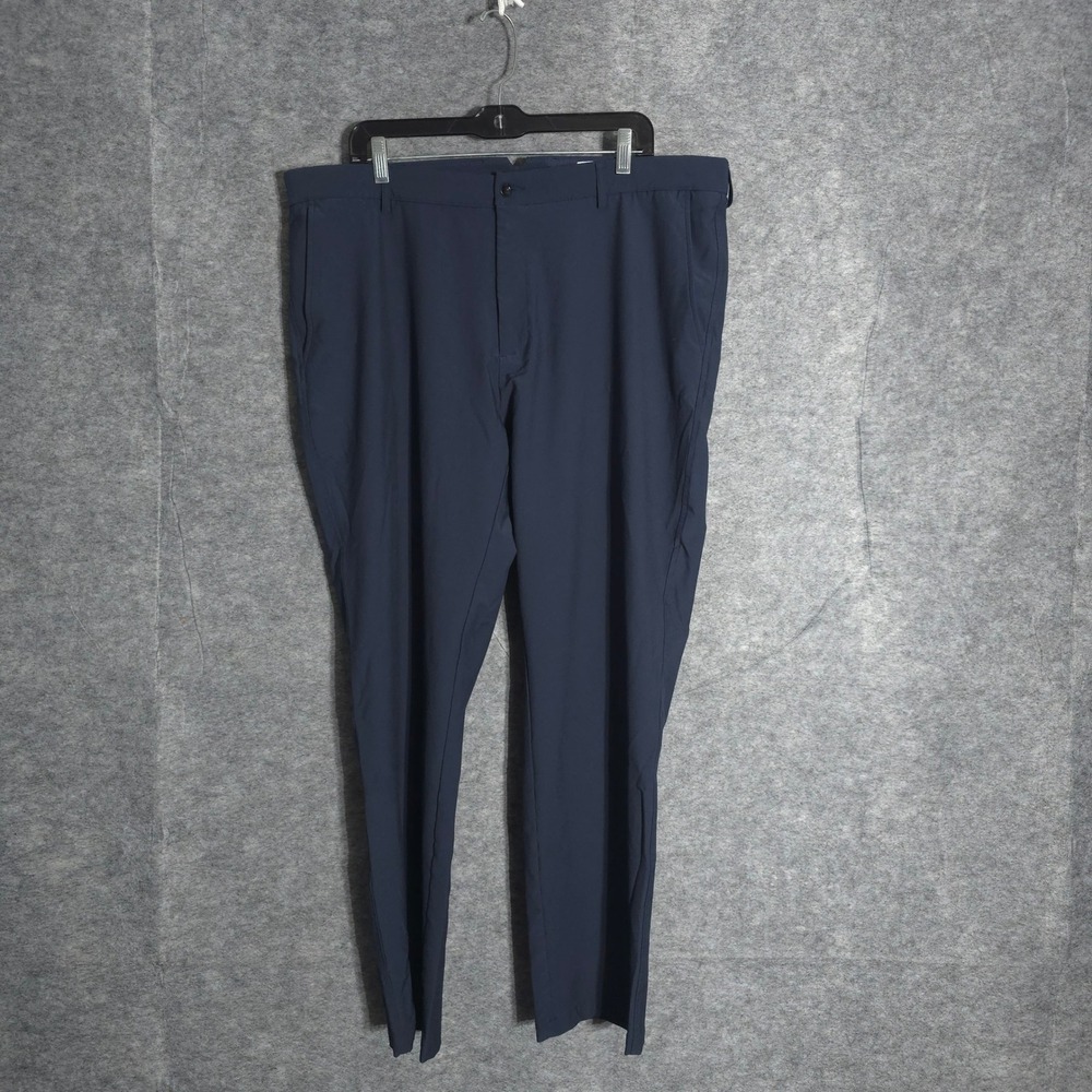 Dunning Golf Pants Mens 40x30 Navy Flat Front Stretch Performance Poly Spandex